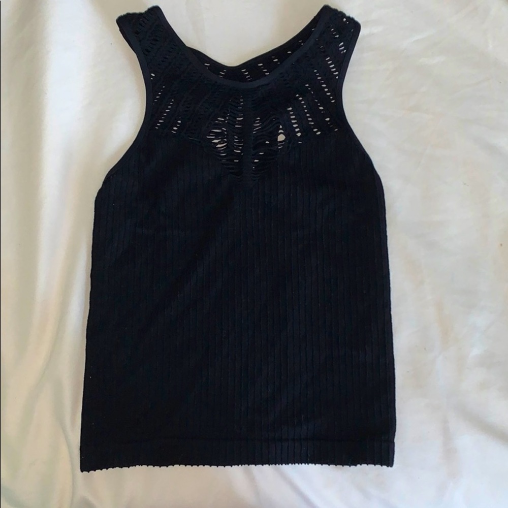 Free people black crop top never worn